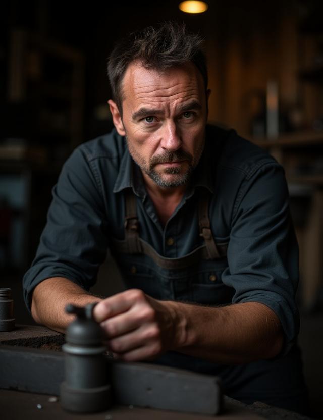 Smedemester på arbejde